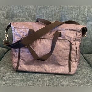 Thirty One Essentials Carry All Bag Charcoal Crosshatch
